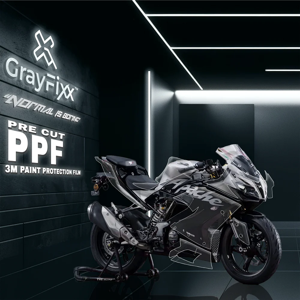 Pre-Cut PPF(Paint Protection Film) Compatible with Apache 310 RR | TPU(Thermoplastic Polyurethane), Water Proof, 3X Layer, Scratch Resistant